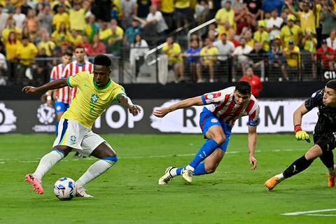 Vinicius Junior scores his side's opening goal